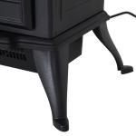 Lareira Elétrica Portátil Lareira Elétrica com Efeito de Chama Realista Potência 1000W/2000W 45x28,5x54cm Preto