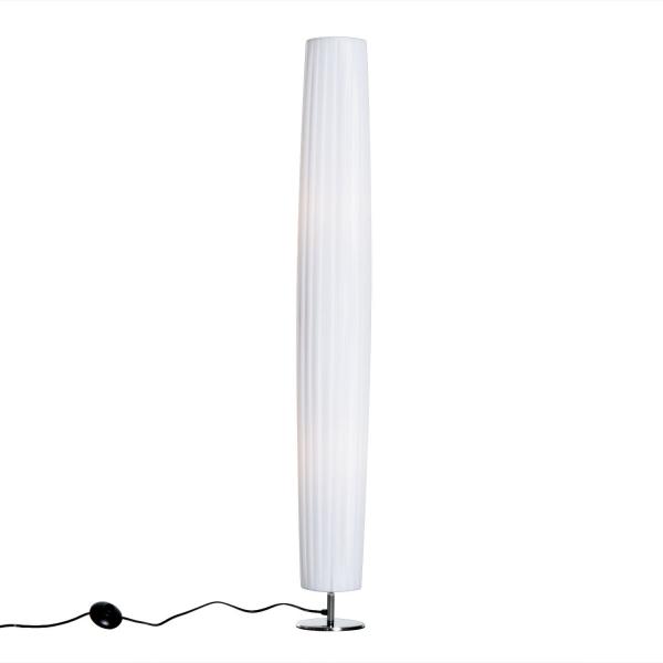 Candeeiro de Pé Moderno com Interruptor de Pé e Base de Aço Inoxidável Ø15x120 cm Branco