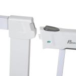 Barreira de Segurança para Cães Animais de Estimação 75 - 96cm para Escadas Portas e Corredores com Fechamento Automático Altura 76cm Branco