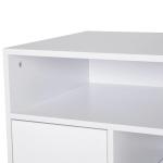 Armário de Escritório para Impressora Multifuncional com Prateleiras e Amplo Espaço de Armazenamento 60x50x65,5 cm Branco