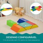 Conjunto de 5 Blocos para Crianças de 18 - 36 Meses Brinquedo de Construção para Aprendizagem Infantil 48x48x48cm Multicor