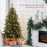 Árvore de Natal Artificial 150 cm com 220 Luzes LED 588 Ramos Árvore Natalina para Interior Verde