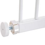 Barreira de Segurança para Animais de Estimação Extensível para Escadas e Portas Barreira de Segurança para Cães 76 - 107x76 cm Branco
