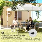 Tenda Dobrável Pop - Up 248x248x270 cm com 4 Paredes Laterais Anti - UV Altura Ajustável e Bolsa de Transporte Branco