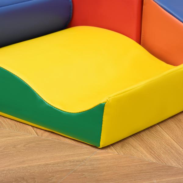 Conjunto de 7 Blocos de Espuma para Crianças de 1 - 3 Anos Blocos de Construção para Escalar e Gatinhar 60x40x11 cm Multicor