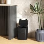 Balde de Lixo Automático 15L com Sensor Infravermelhos e Modo Manual Anel de Retenção Antimarcas 27,6x21,4x33,5 cm Preto