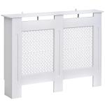 Cobertura de Radiador de MDF Cobertura para Radiador com Prateleira Estilo Moderno 111,5x82x19 cm Branco