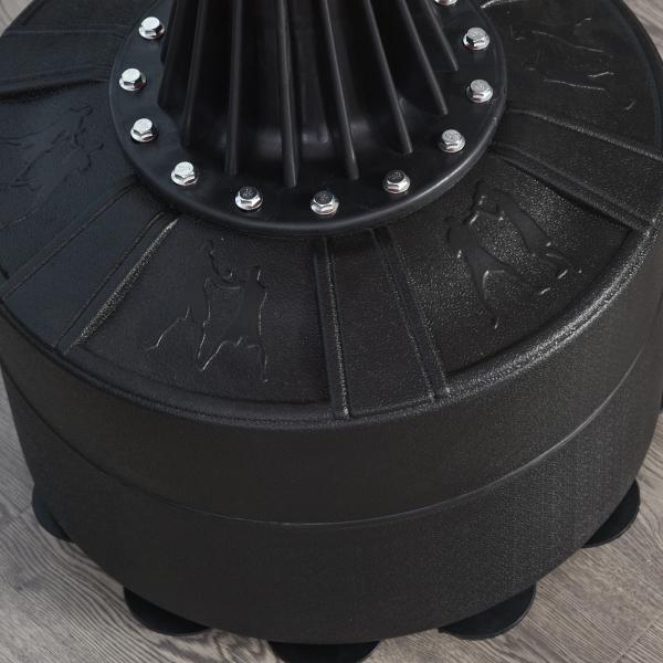 Punching Ball de Boxe com Altura Ajustável com Barra Giratória 360° e Base Preenchida 88x48x155 - 205 cm Preto e Vermelho