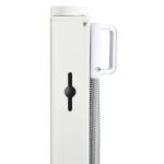 Barreira de Segurança para Cães Extensível Grade Retrátil para Animais de Estimação com Extensão Aço e Tecido de Textilene para Escadas e Portas 5,5 - 115x5,5x82,5cm Cinza