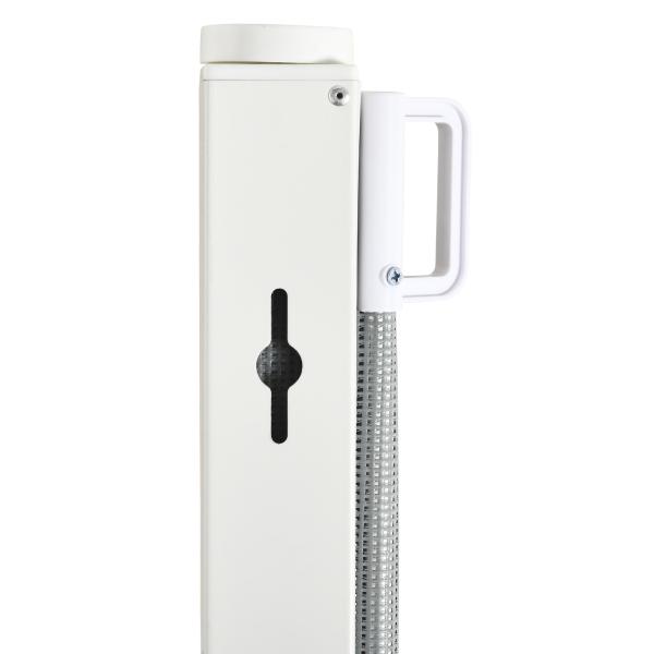 Barreira de Segurança para Cães Extensível Grade Retrátil para Animais de Estimação com Extensão Aço e Tecido de Textilene para Escadas e Portas 5,5 - 115x5,5x82,5cm Cinza