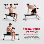 Haltere Hexagonal 20 kg de Ferro Fundido Pesos de Metal Revestidos de Borracha para Treino em Casa Ginásio 35,6x16,6x16,6 cm Preto