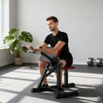Máquina de Bíceps e Tríceps 2 em 1 Banco de Curl de Pregador com Assento e Suporte de Cotovelo Ajustáveis 105x95x80 cm Preto