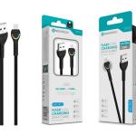 Cabo Micro USB Negro 5A 50W 1M S-047 com Luz Indicador