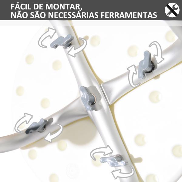 Banco de Duche Banco de Segurança para Duche com Altura Ajustável 32,2x41x35,5 - 54cm Branco