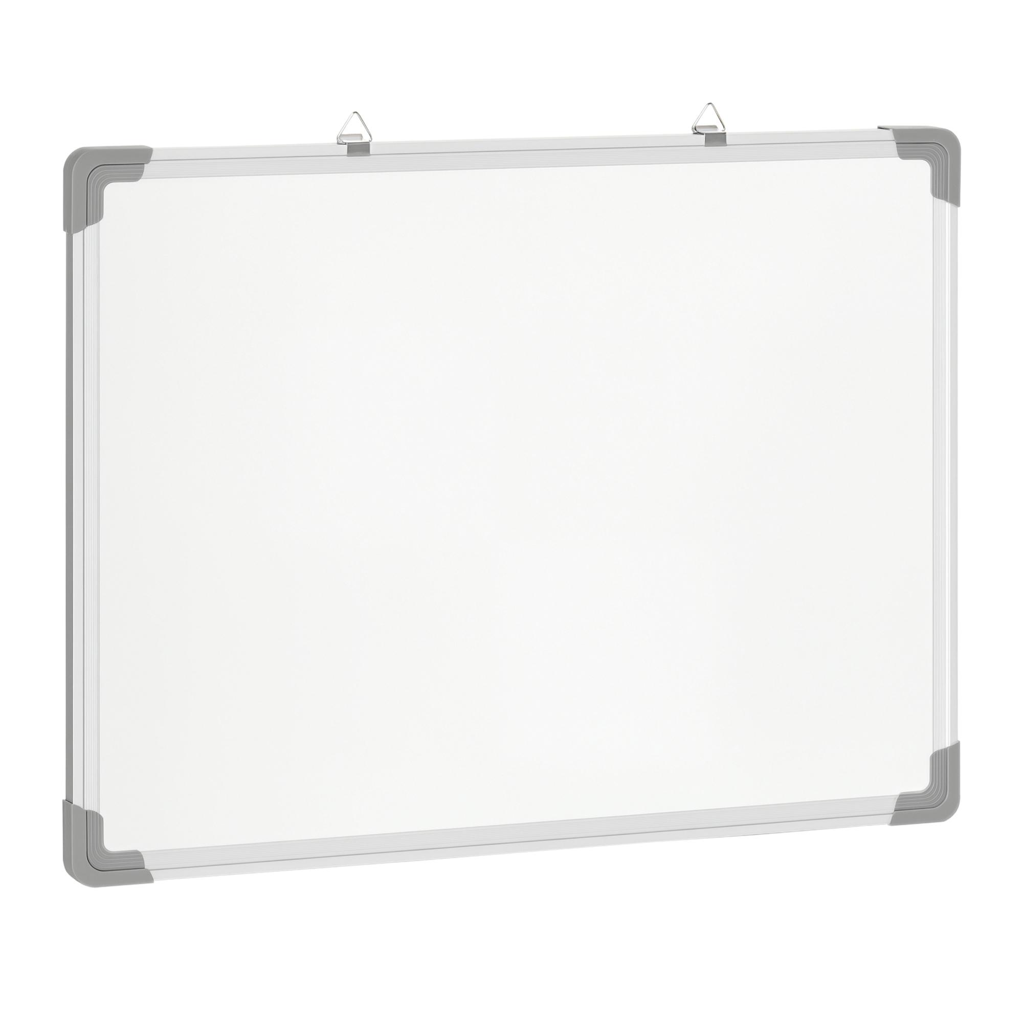 Quadro Magnético com Estrutura de Liga de Alumínio 60x45cm Quadro Magnético com Apagador 4 Marcadores e 10 Ímás Branco