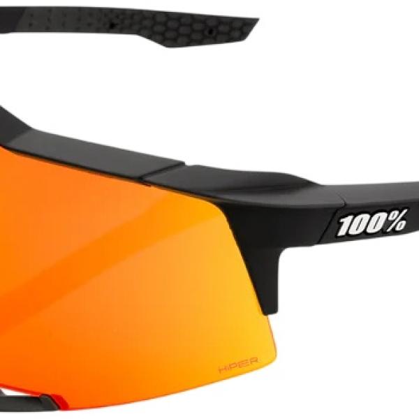 Óculos de Sol Speedcraft Soft Tact Black HiPER Multilayer Mirror Lens (Laranja) - 100%