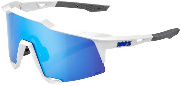 Óculos de Sol Speedcraft Matte White HiPER Multilayer Mirror Lens (Azul) - 100%