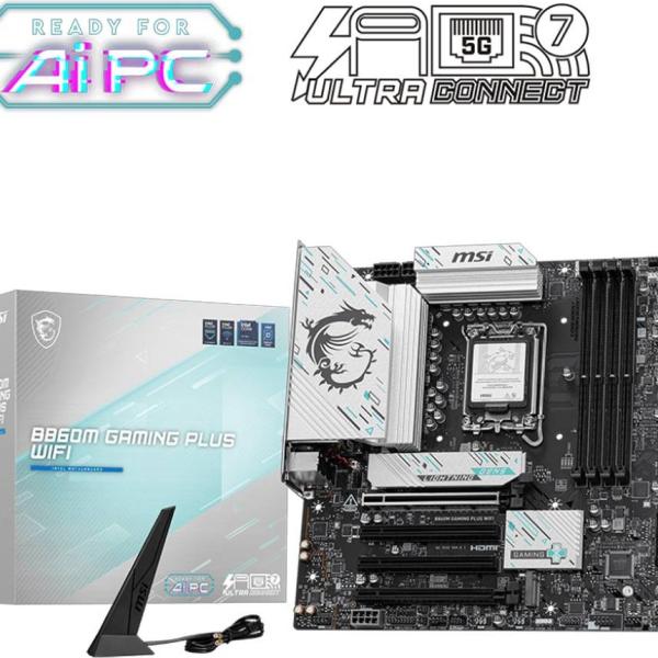 Motherboard MSI B860M GAMING PLUS WIFI mATX 4xDDR5 Socket LGA 1851