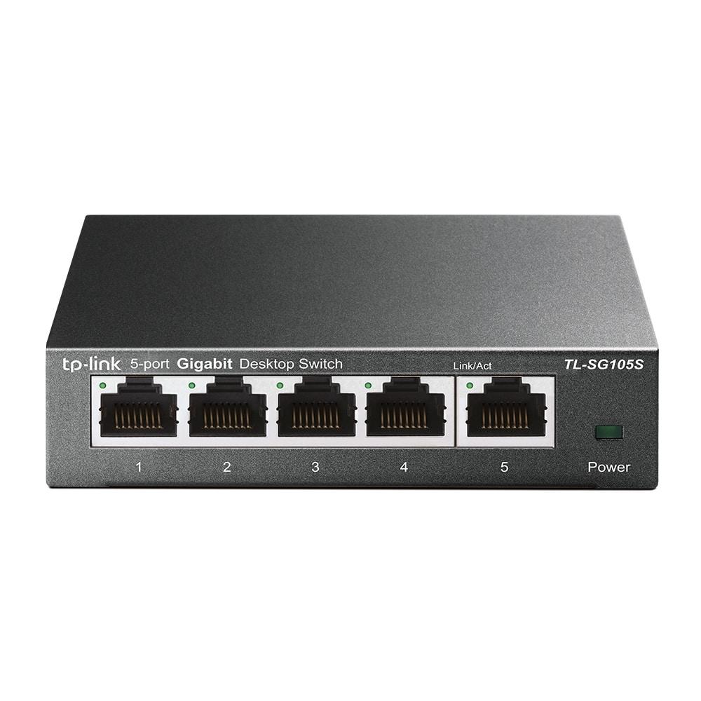 Switch TP - Link TL - SG105S 5 Portas RJ - 45 10/100/1000 Recondicionado