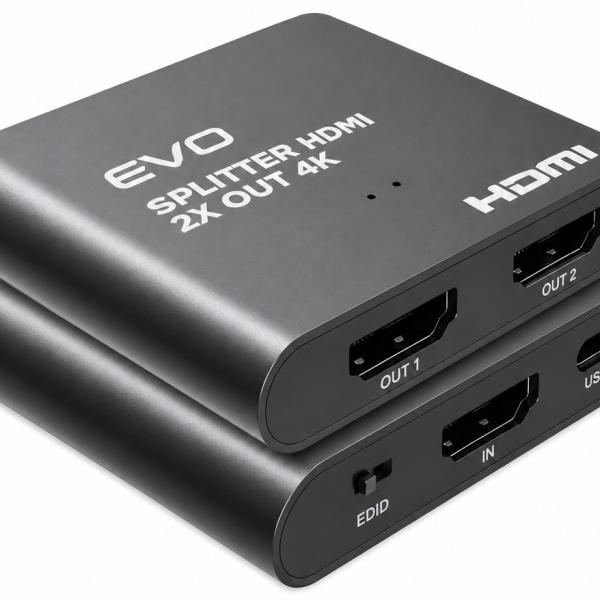 Distribuidor de Sinal HDMI 4K V1.4 (1 Entrada / 2 Saidas)