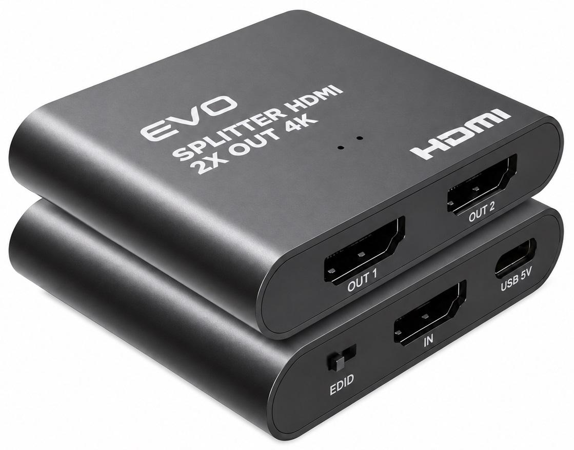 Distribuidor de Sinal HDMI 4K V1.4 (1 Entrada / 2 Saidas)