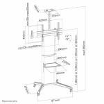 Trólei Neomounts FL50-550BL1 Preto Multicolor 70"