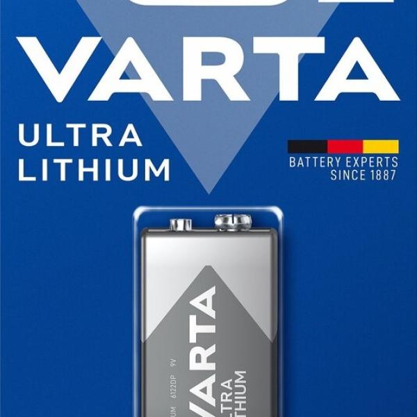 Pilha de Litio Alta Duração 9V 1200mAh - VARTA