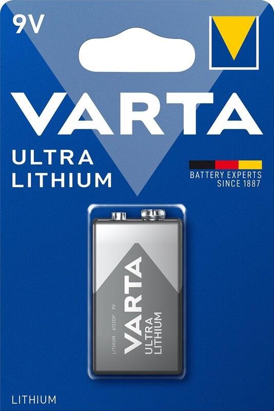 Pilha de Litio Alta Duração 9V 1200mAh - VARTA