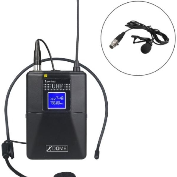 Microfone de Cabeça/Lapela UHF 614MHz - XDOME