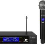 Central 2 Microfones Mão UHF 2 Canais s/ Fios - XDOME