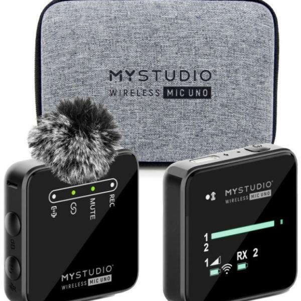 Sistema de Microfone MyStudio Wireless Mic Uno s/ Fios - EASYPIX