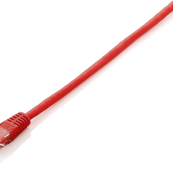 Cabo de Rede RJ45 U/UTP CAT6 Vermelho (2 mts) - EQUIP