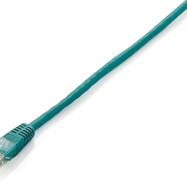 Cabo de Rede RJ45 U/UTP Cat.6 Verde (25cm) - EQUIP