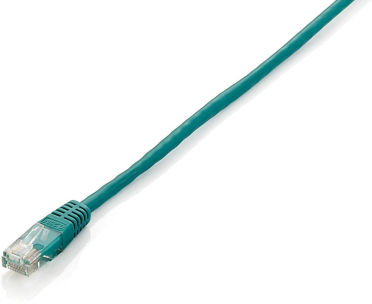 Cabo de Rede RJ45 U/UTP Cat6 Verde (50cm) - EQUIP