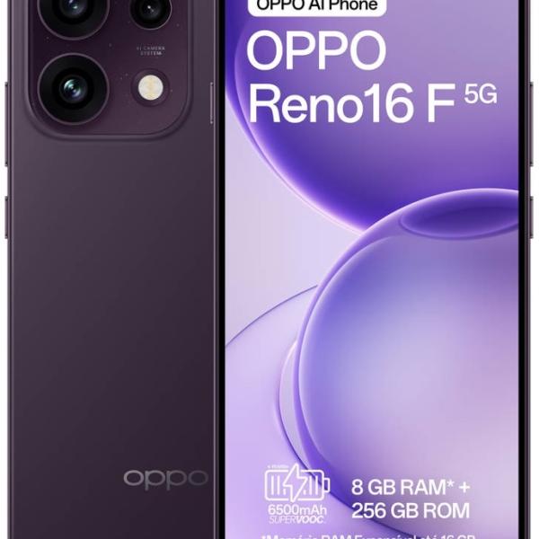Smartphone Oppo Reno 16 F 5G 6.57 8GB/256GB Dual SIM (Preto Crepúsculo)