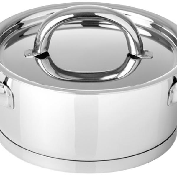 Caçarola de Indução Europa 12 c/ Asas 0.6L (Aço Inoxidável) - SILAMPOS