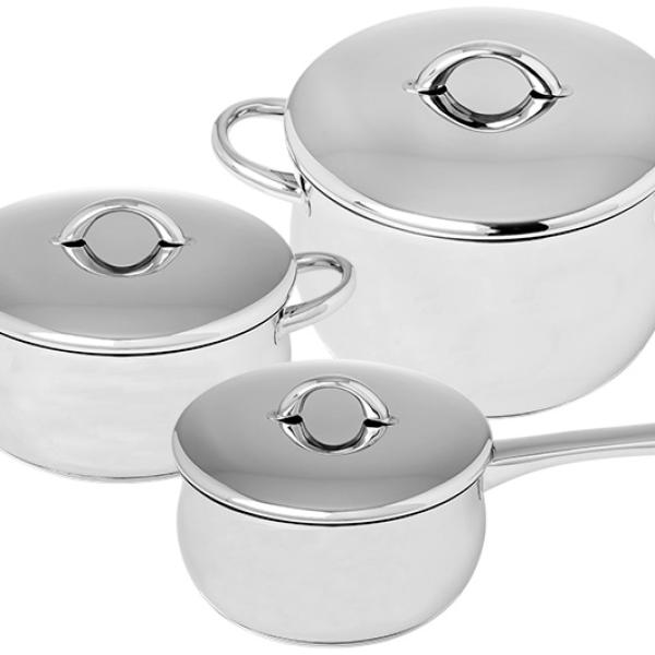 Conjunto de Cozinha Domus em Aço Inoxidável (3 Peças) - SILAMPOS
