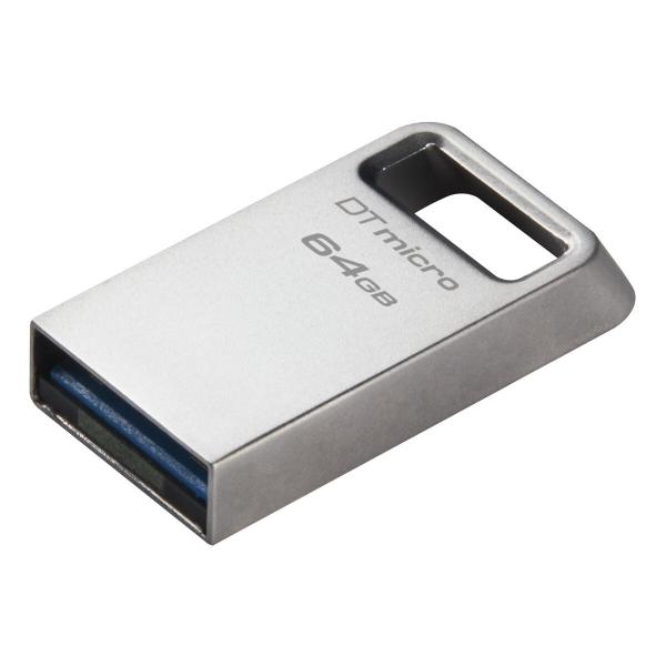 Memória USB Kingston DTMC3G2/64GB Corrente para Chave Prateado Preto 64 GB
