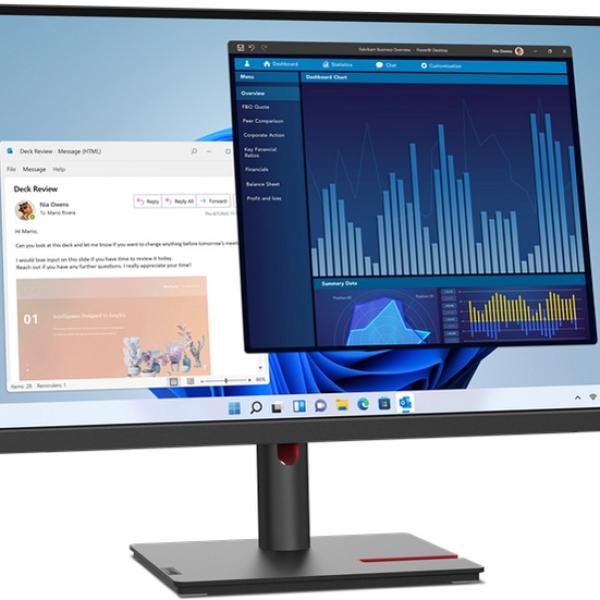 Monitor 27 ThinkVision T27p - 30 4K Ultra HD LED (Preto) - LENOVO