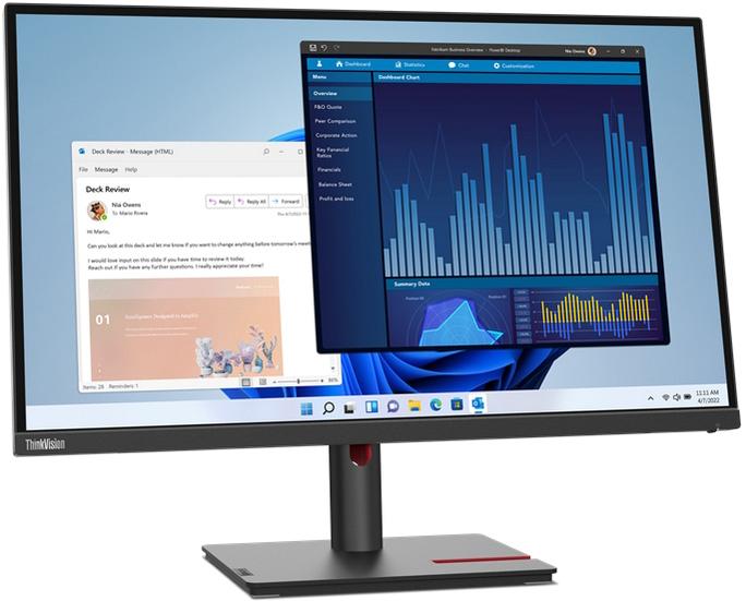 Monitor 27 ThinkVision T27p - 30 4K Ultra HD LED (Preto) - LENOVO