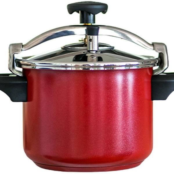 Panela de Pressão Vermelha c/ Asas 6L (Aço Inoxidável) - SILAMPOS