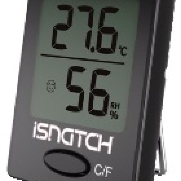 Termómetro Interno Digital c/ Sensor de Humidade TEMPY (Preto) - iSNATCH