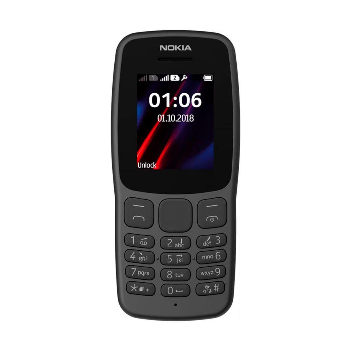 Smartphone Nokia 106 1,8" mediatek 6261d 4 MB Preto