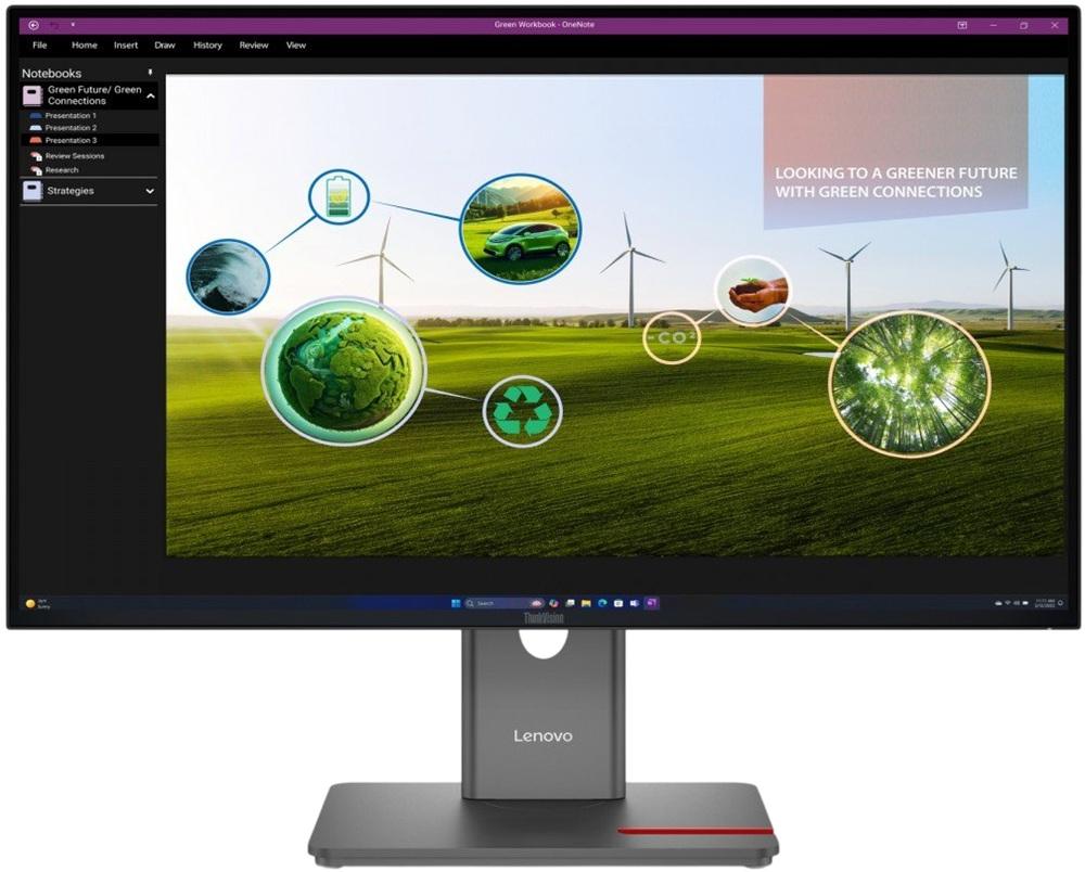 Monitor 27 ThinkVision P27Q - 40 Quad HD LED (Preto) - LENOVO