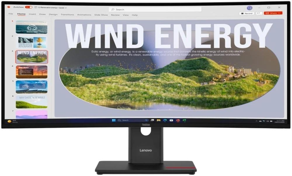 Monitor Curvo LED 34 ThinkVision T34WD - 40 Wide Quad HD (Preto) - LENOVO