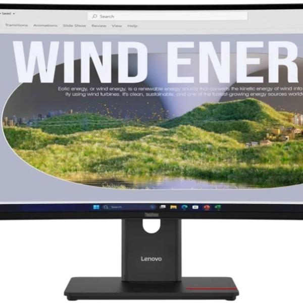 Monitor Curvo LED 34 ThinkVision T34WD - 40 Wide Quad HD (Preto) - LENOVO