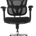 Cadeira de Escritório Ergonômica c/ Apoio de Cabeça e Braços (Preto) - EQUIP