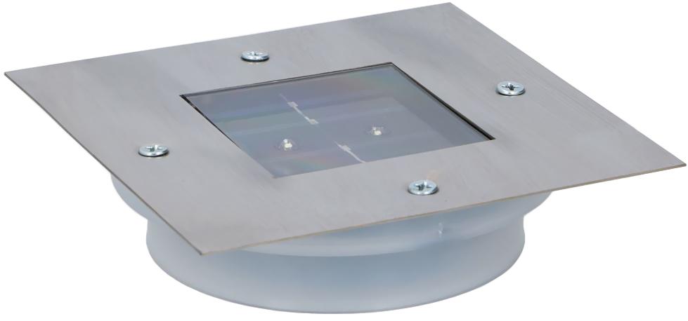 Luz Solar 2 LEDs Quadrado p/ Jardim (13 x 13cm) - GRUNDIG