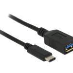 Cabo USB A Fêmea 3.1 - USB C Macho (15cm) - DELOCK
