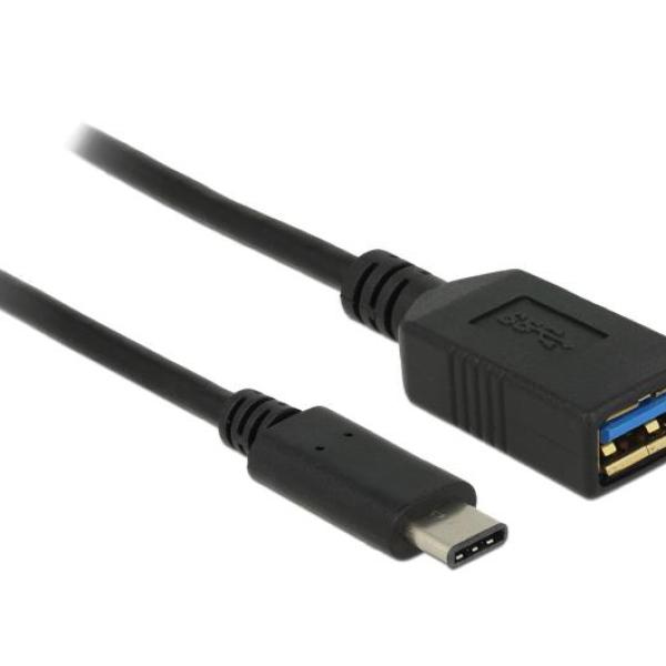 Cabo USB A Fêmea 3.1 - USB C Macho (15cm) - DELOCK